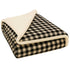 Plaid Sherpa Fleece Blanket | Reversible Sofa & Bed Throw