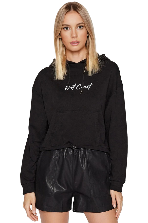 Womens Long Sleeve Cropped Hoodie