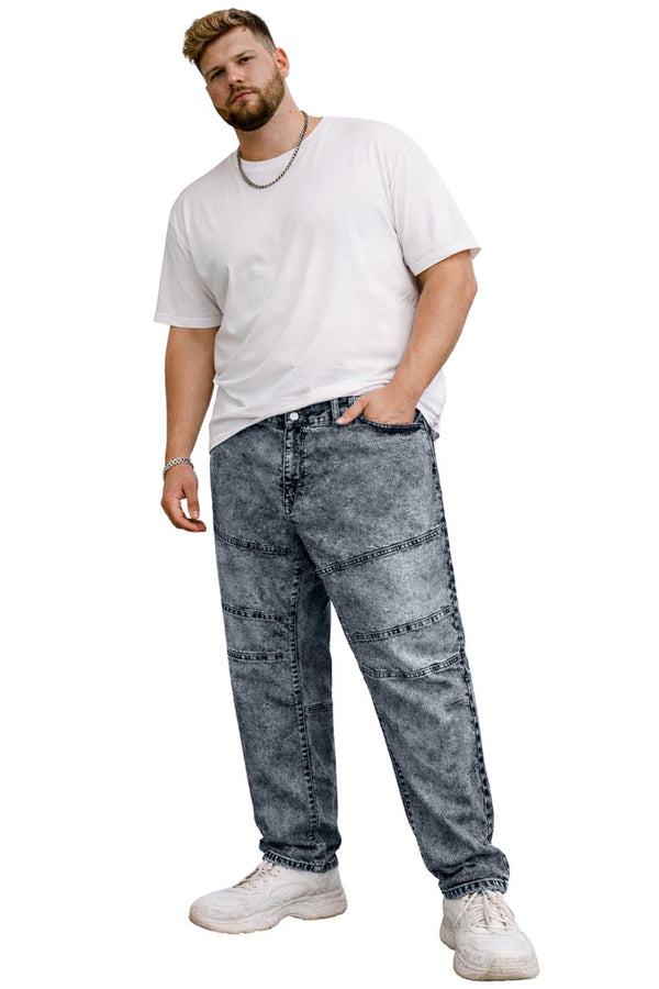 Men’s Big & Tall Black Wash Jeans