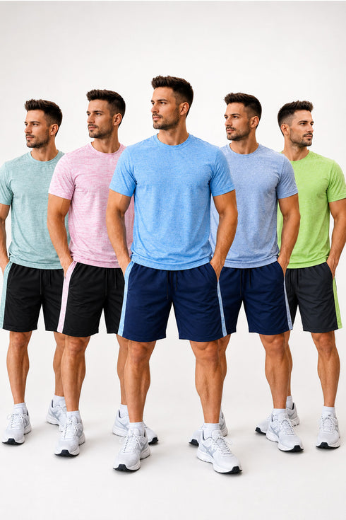 Men’s Summer Active-wear T-Shirt Shorts Set