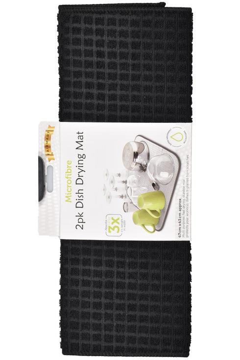 2 Pack Microfiber Dish Drying Mat