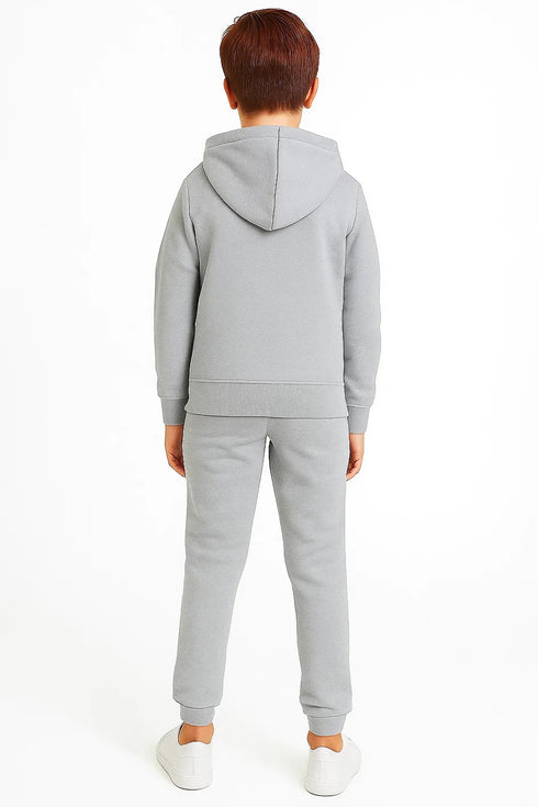 Kids Plain Tracksuit Set With Cords