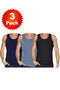 Mens Plain Multicolour Vest Top - 3 Pack