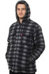 Men’s Plaid Fleece Hoodie – Warm Zip Up Flannel Sherpa Lined Winter Shirt