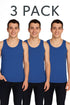 3 Pack Men's Plain Polycotton Sleeveless Vest – Soft, Lightweight, Print-Friendly Gym Tank Top