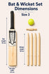 Kids Wooden Cricket & Baseball Set with Mesh Carry Bag