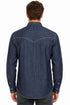 Men’s Denim Western Shirt with Contrast Stitching