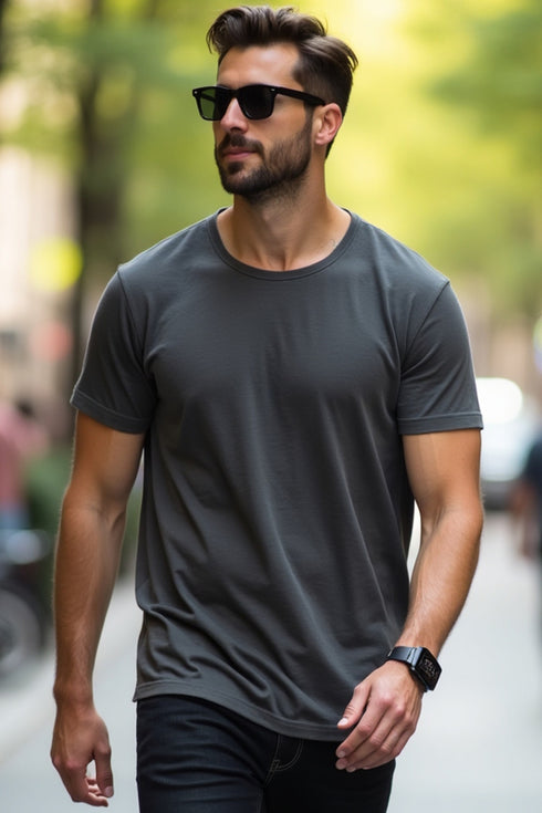 Mens Plain Polycotton T Shirt