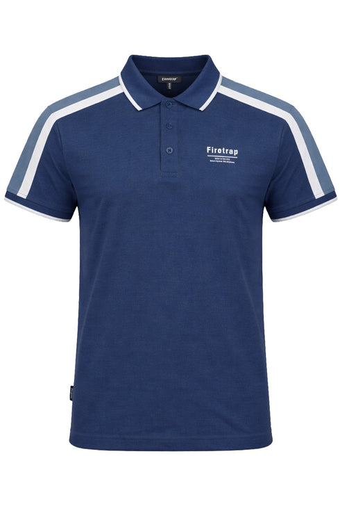 Firetrap Men’s Cotton Polo Shirt – Short Sleeve Button Collar Top