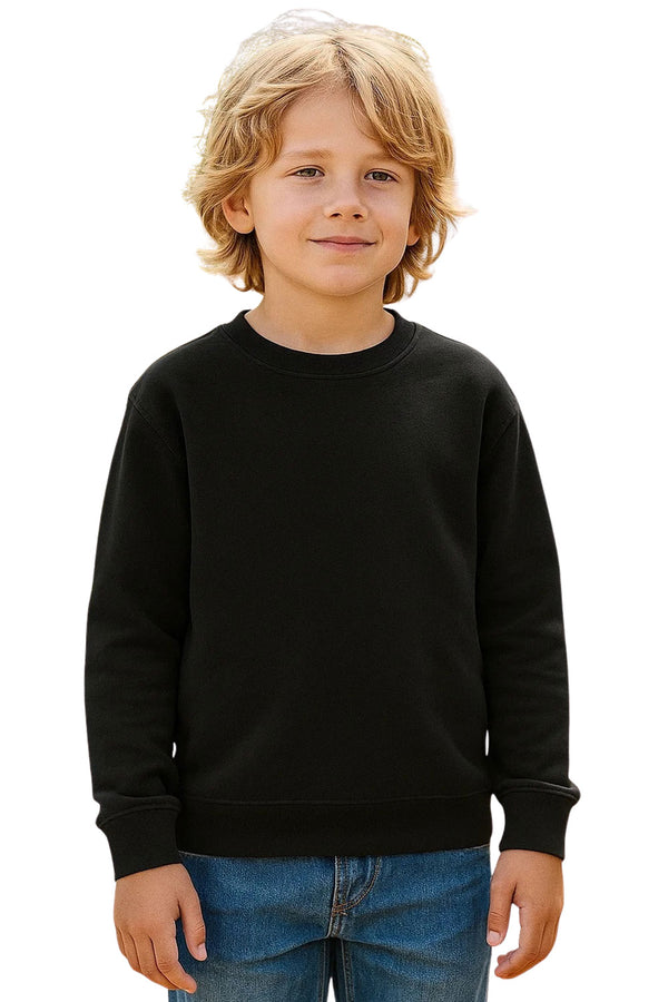 Kids Plain Crew Neck Sweatshirt