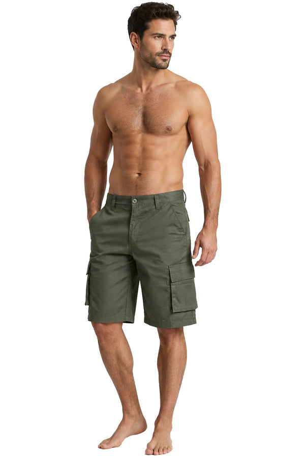 Men’s Knee-Length Cargo Shorts with Utility Pockets