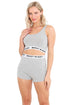 Women’s 2 Piece Stretch Gym Set - Crop Top & Shorts