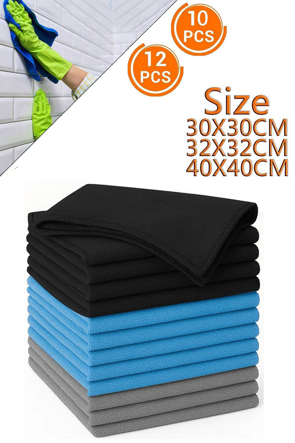 Microfiber Cleaning Cloths – Ultra Soft, Lint-Free Towels for Car, Home & Kitchen | Multi-Color Pack