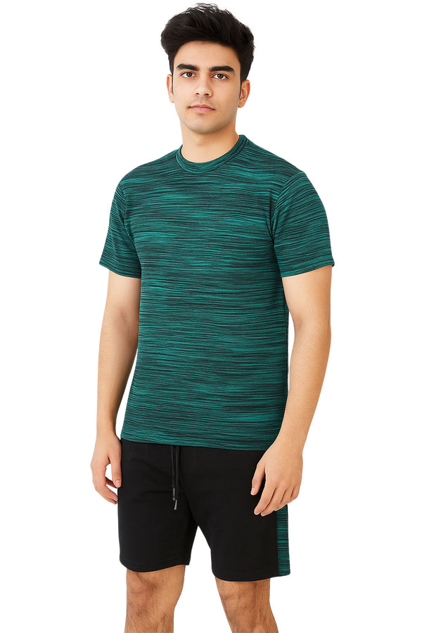 Mens Loungewear Set – Dyed Short Sleeve T-Shirt & Shorts Tracksuit