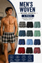 6 Pack Men's Check Woven Cotton Boxers