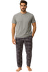 Men's Plaid Pajama Set – Short Sleeve T-Shirt & Lounge Pants
