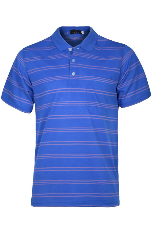 Mens Striped Polo Collar Shirts