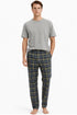 Men's Plaid Pajama Set – Short Sleeve T-Shirt & Lounge Pants