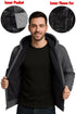 Men’s Fleece Lined Hoodie with Inner Pocket – Warm Winter Zip Up Sweatshirt Jacket