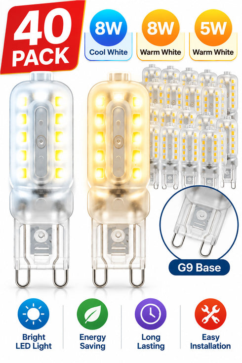 G9 LED Capsule Bulbs - 5W/8W Bulk Packs