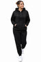 Women’s Hooded Tracksuit Set – Zip Up Hoodie & Joggers Lounge-wear Set