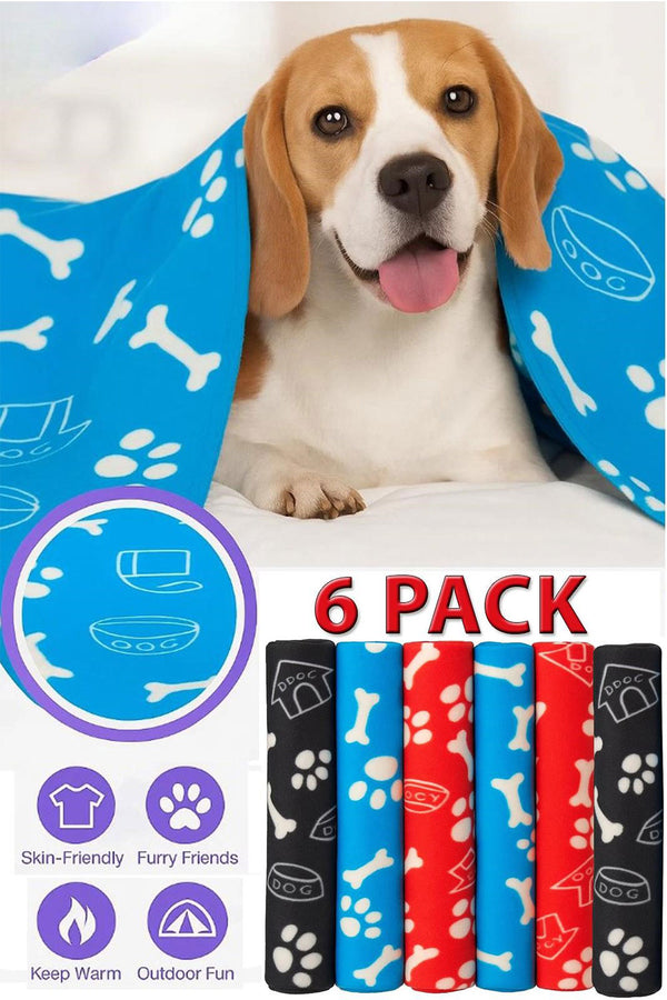 6 Pack Pet Thin Soft Polyester Blanket