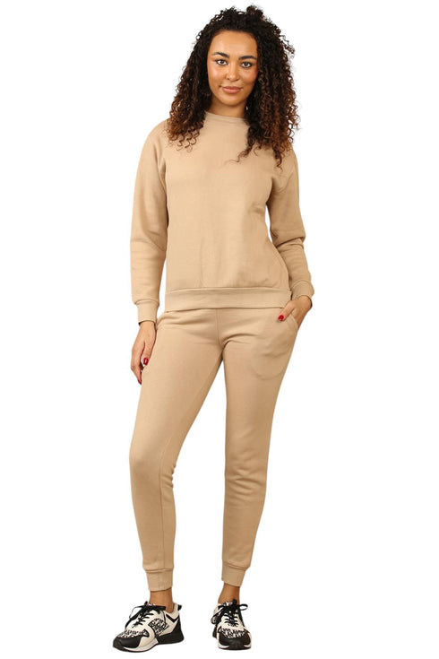 Ladies Plain Long Sleeve Tracksuit