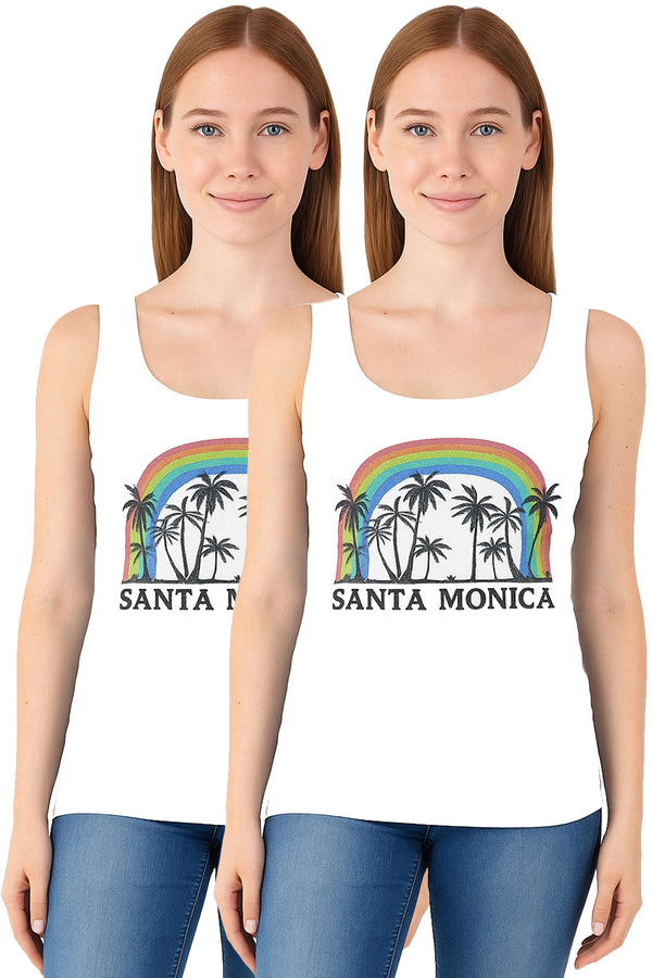 2 Pack Women Printed Sleeveless Top