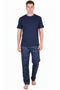 Mens Woven Lounge Polycotton T-Shirt Pajama Set