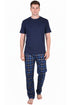 Mens Woven Lounge Polycotton T-Shirt Pajama Set