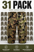 Men’s Camo Cargo Shorts Wholesale Bulk Reseller Lot - 28/31 Pack