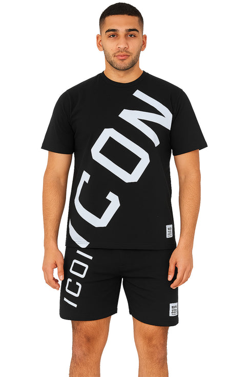 Men's Cotton T-Shirt & Shorts Set – Casual Print Tracksuit Outfit