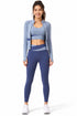 3 Piece Women’s Active-wear Set with Jacket, Sports Bra & Leggings