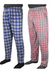 2 Pack Mens Adjustable Drawstring Sleepwear Pyjamas
