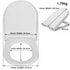Soft Close D Shaped Toilet Seat
