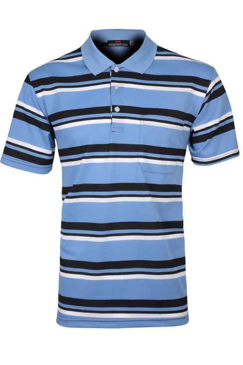 Mens Striped Polo Collar Shirts