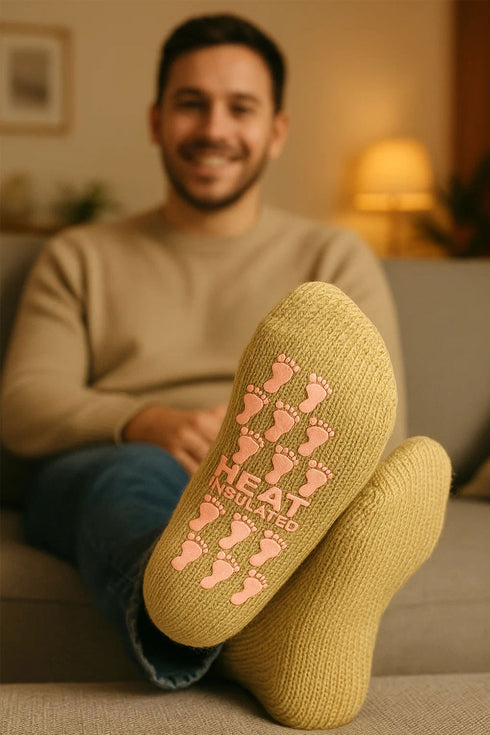 Premium Heat Insulated Winter Socks for Men – Double Heat Protection, Ultra Warm & Cozy