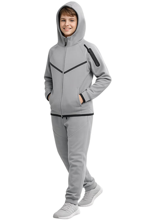 Kids Fleece Zip Up Tracksuit with Hoodie