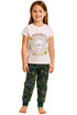 Kids Short Sleeve Top & Floral Cuffed Bottoms