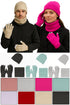 Unisex Winter Hat, Neck Warmer & Touchscreen Gloves Set – 3 Pieces Knit Cold Weather Accessories