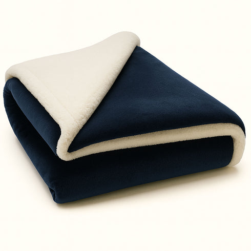 Plain Ultra Soft Sherpa Fleece Blankets – Reversible Plush Throws for Bed, Sofa & Home Decor