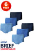 6 Pack Mens Cotton Y Fronts Brief Underwear
