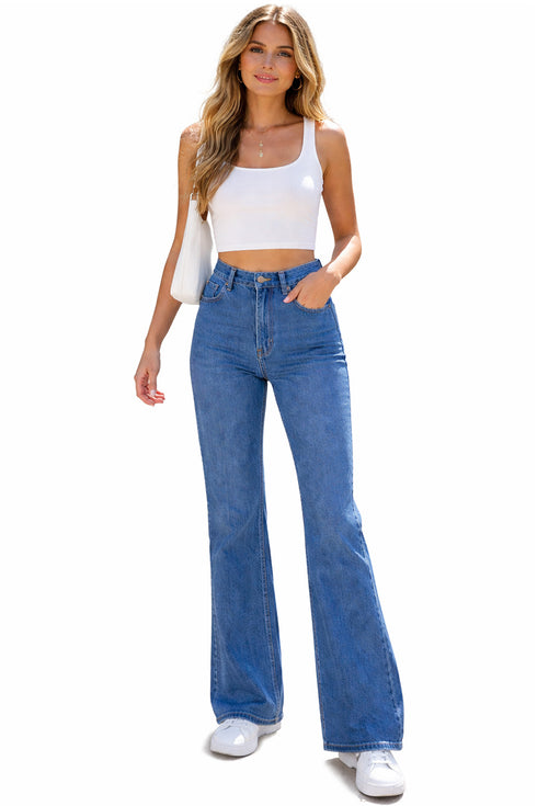 Women's Mid Rise Denim Stretch Jeans