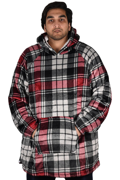 Blanket Oversized Hoodie - Heavy Check