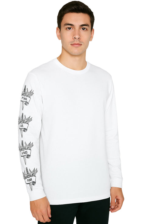 2 Pack Mens Long Sleeve Cotton T-Shirt