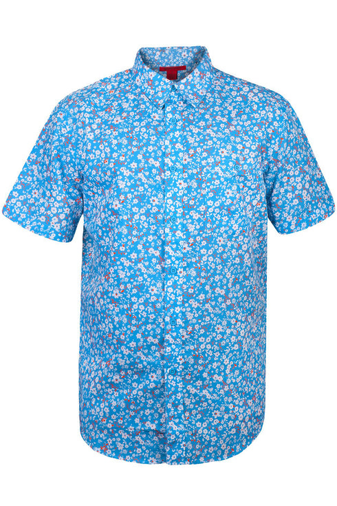 Mens Aqua Hawaiian Shirt