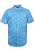 Mens Aqua Hawaiian Shirt
