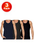 3 Pack Mens Plain Cotton Vest
