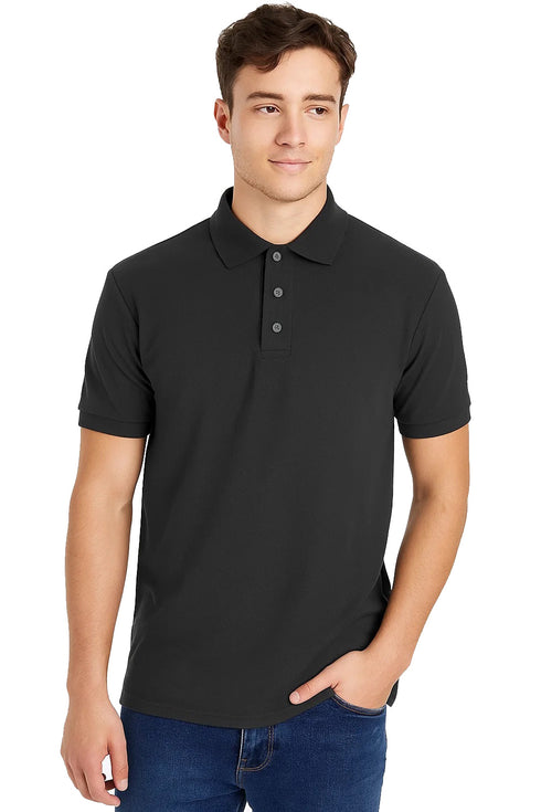 Mens Pique Polo Collar T-Shirt
