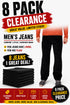 8 Pack Men’s Black Mixed Lined & Plain Jeans - From £5.62 Per Unit